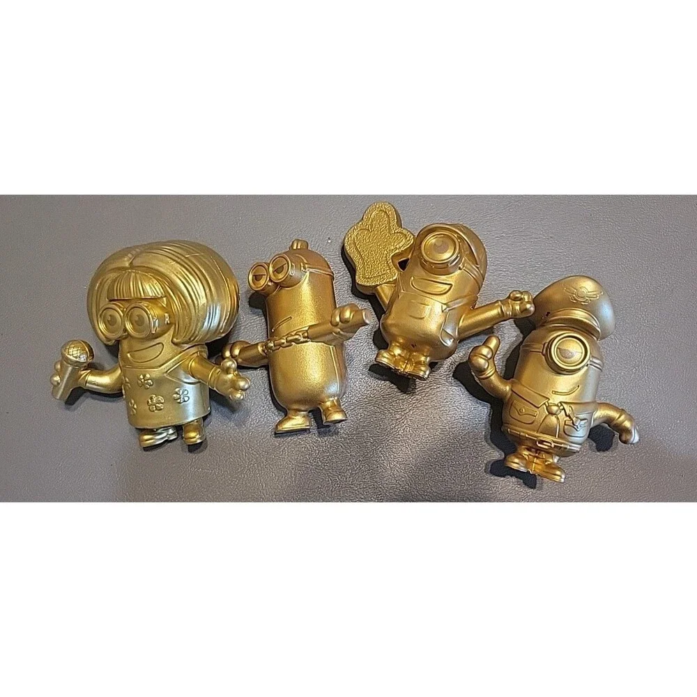 Despicable‎ Me Minions Lot Gold Figures Golden McDonalds